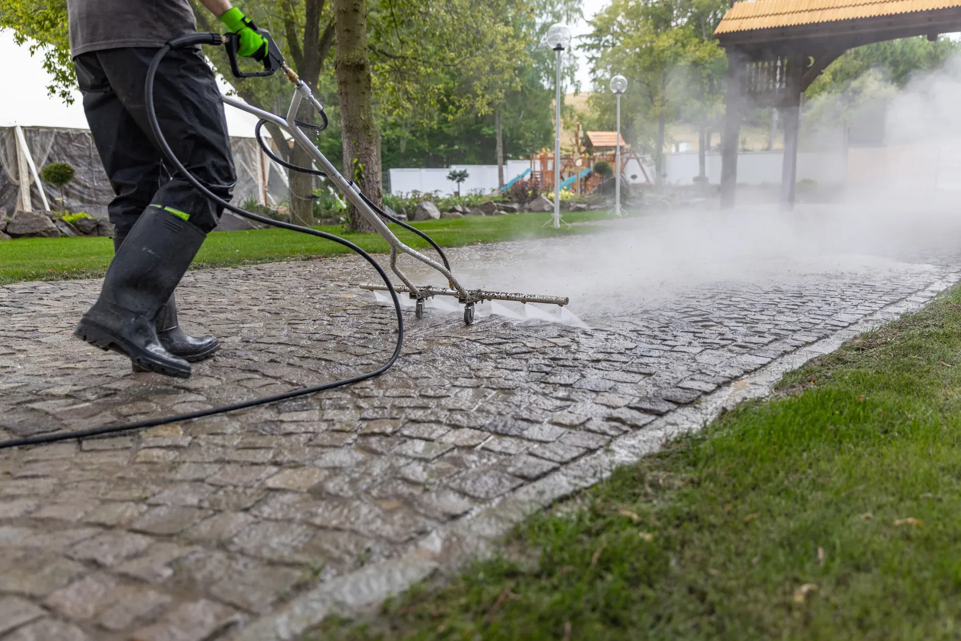 Pressure washing project